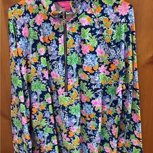 Lilly Pulitzer Disney Pullover 3/4 Zip Agean Navy